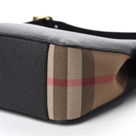 Burberry Soft Grain Calfskin House Check Small Helmsley  